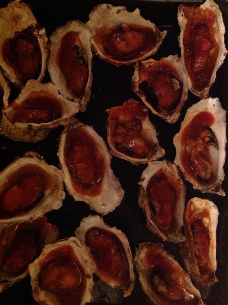 Barbecued oysters